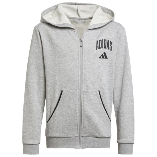Adidas Παιδική ζακέτα Collegiate Typography French Terry Full-Zip Hoodie Adidas Παιδική ζακέτα Collegiate Typography French Terry Full-Zip Hoodie